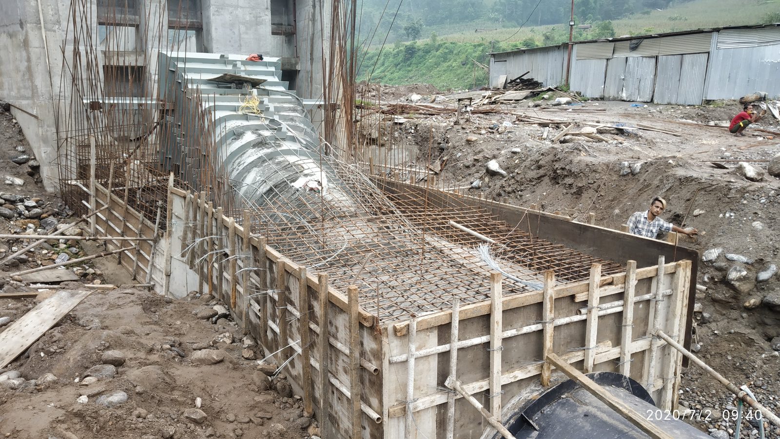 Civil interface work at hydropower headworks